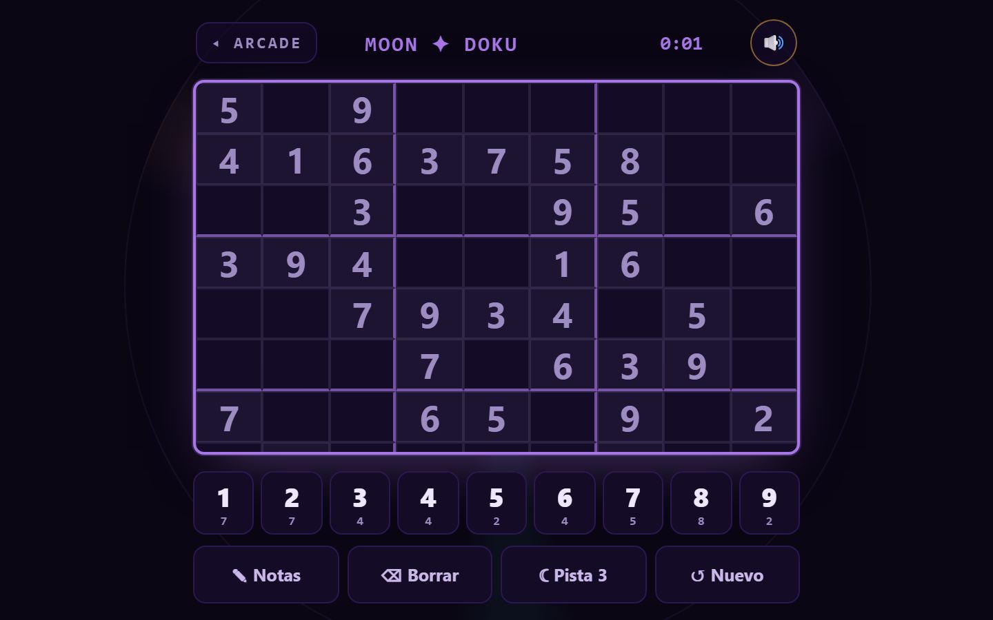 Vista de MOONDOKU